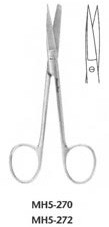 Meisterhand Wagner Plastic Surgery Scissors, 4-3/4" (120mm), Straight, Sharp/Sharp Points, MH5-270