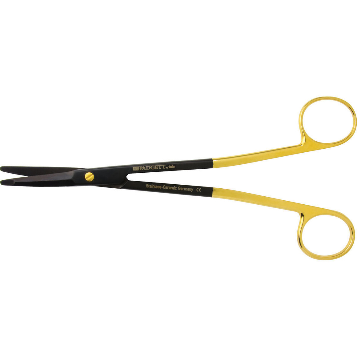 Padgett Gorney-Freeman Scissors, 7-1/4" (184mm), Ceramic Coated Tungsten Carbide And Supercut, Curved, Blunt Flat Tips, PM-21SC715CTC
