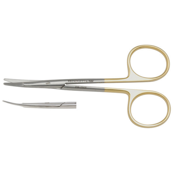 Padgett Greenberg Par Scissors, Tungsten Carbide, Curved, 1 Serrated Blade, Length= 4-1/2" (114 mm)., PM-2908