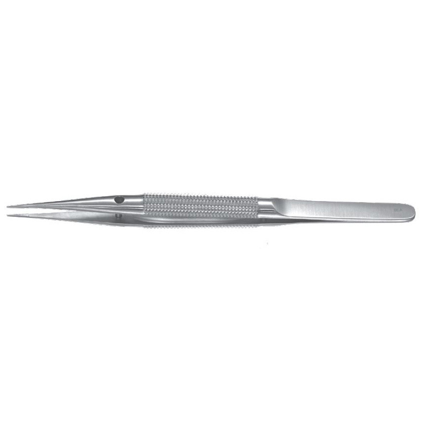 Padgett Micro Suture Forceps, Straight With Tying Platform, 0.3 mm Wide, Length= 4-3/4" (121 mm), PM-4859