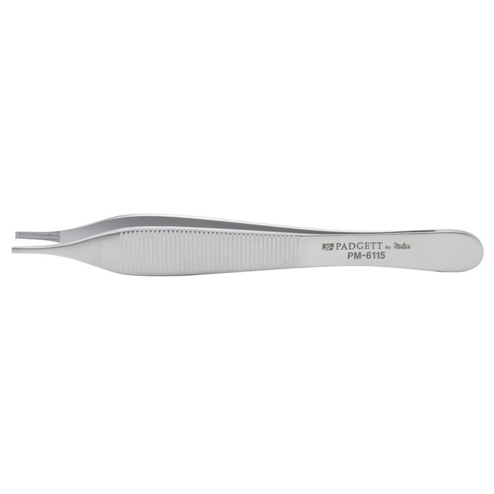Padgett Adson Tissue Forceps, Delicate, 2X3 Teeth & Serrated, Length= 4-3/4" (121 mm), PM-6115