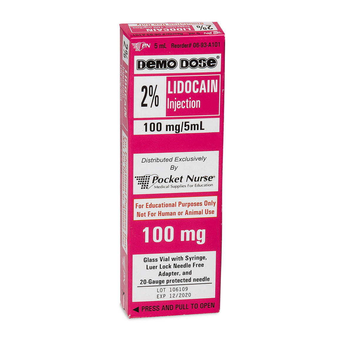 Demo Dose Simulated Emergency Medication - Lidocain - 5 Ml, PN01172