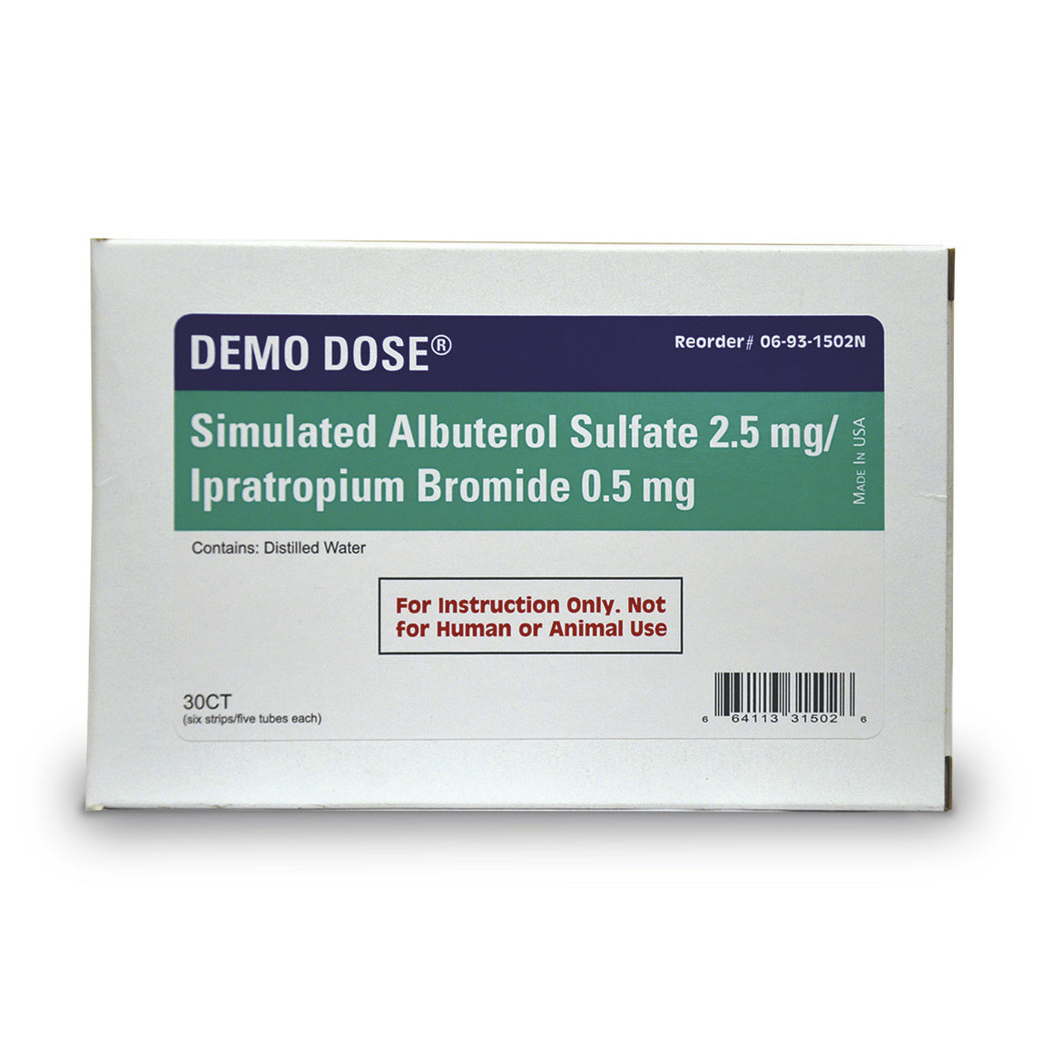 Demo Dose Simulated Inhalation Medication - Albuterol Sulfate 2.5 Mg/Ipratropium Bromide - 0.5 Mg, PN01262