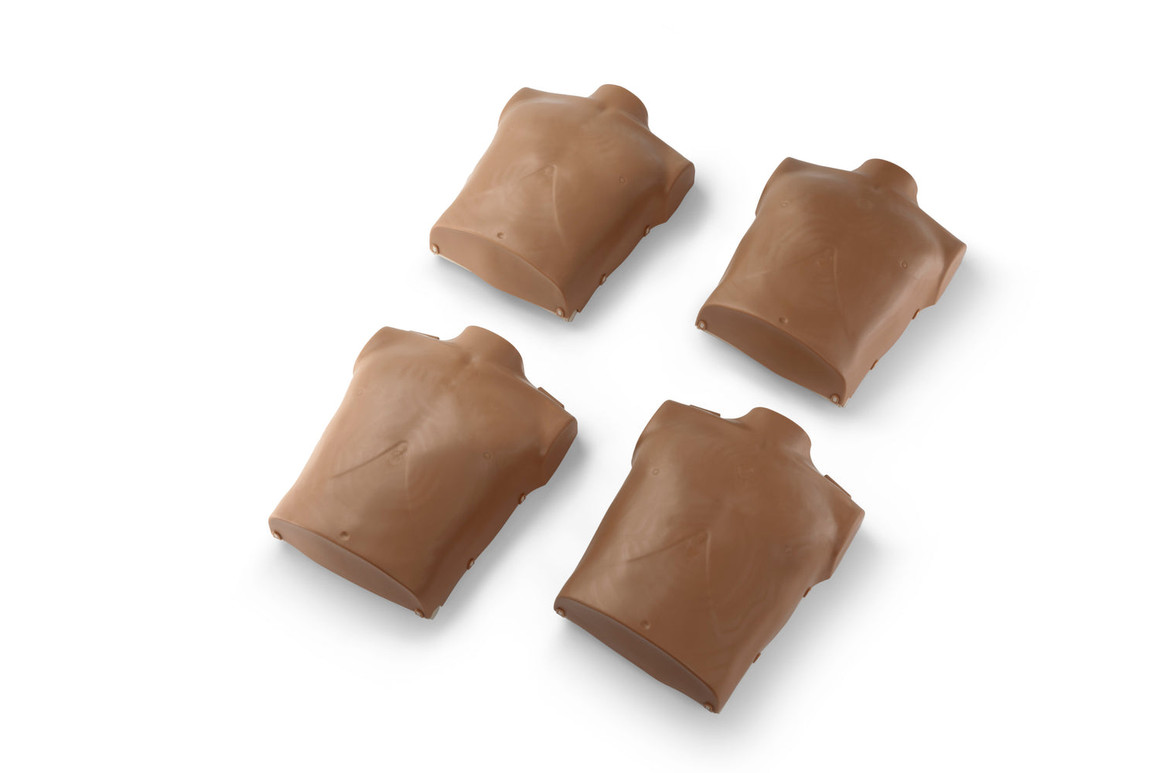 Prestan Professional Child Manikin Torso Skin, 4-Pack (Dark Skin), PR00110D