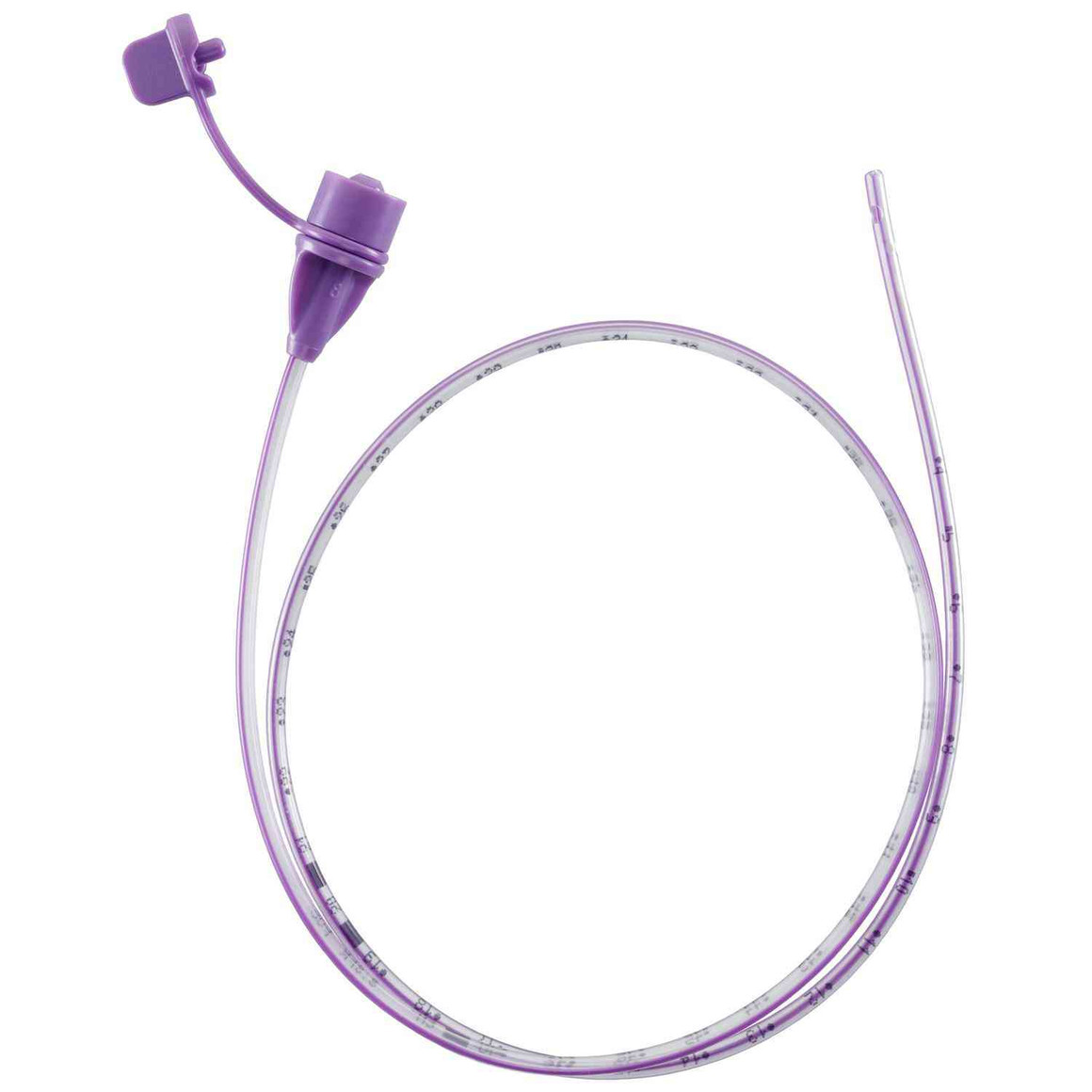 NeoMed PVC Enteral Feeding Tube, Non-ENFit, Radiopaque Stripe, Sterile, Purple, 6.5 Fr x 40 cm