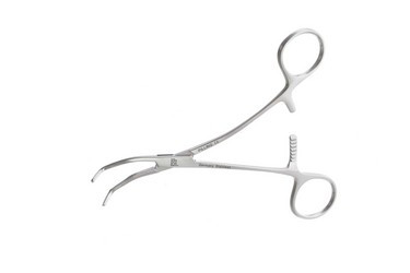 Cleveland Clinic Renal Clamps 6 1/2" (16.5 cm) Right baby renal clamp, extra-fine, 1.7 mm jaws, 353534