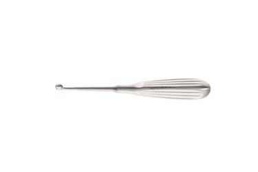 Brun (Spratt) Curettes, Round Cup 6 3/4" (17.0 cm) length, KM49123