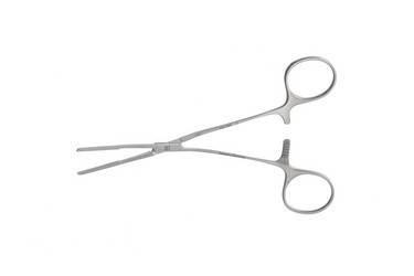 DeBakey Patent Ductus Clamps 5 7/8" (15.0 cm) Angled 20 degrees, 1.7 mm tip width, 354416