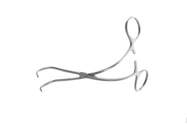 Derra Partial Occlusion Clamps 4 1/2" (11.5 cm) Large, curved handle, 25 mm jaw, 354474