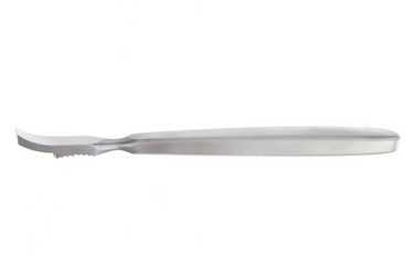 Farabeuf Periosteal Rasps 5 7/8" (15.0 cm) length Straight blade, curved edge, KM58106