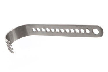 Initial Incision (Charnley) Retractor Long blade, 4" deep x 1" wide (102.0 x 25.0 mm), KM52709L