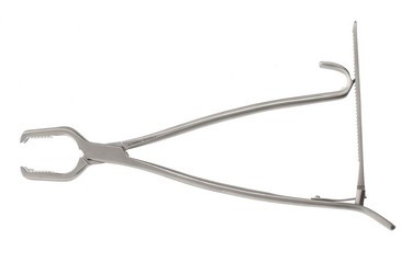 Lane Bone Holding Forceps 13" (33.0 cm) Round ratchet handle., KM47082