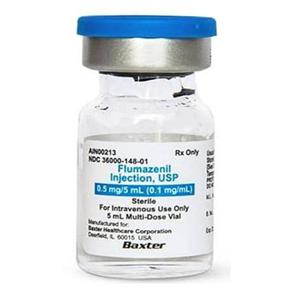 Flumazenil Injection 0.1mg/mL MDV 5mL, 10/Pack