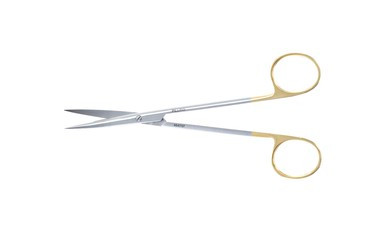 Metzenbaum Scissors 5 3/4" (14.5 cm) Curved TC Inserts Weck Pattern, bright finish. Sharp/Sharp, 464707