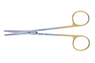 Metzenbaum Scissors 7 1/8" (18.0 cm) Curved TC Inserts Weck Pattern, bright finish. Sharp/Sharp, 464718