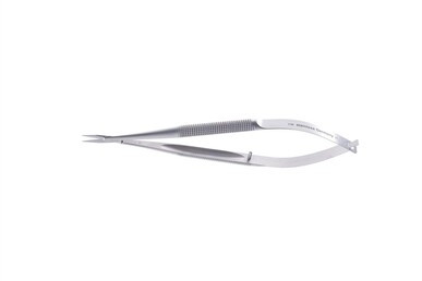 Ophthalmic Barraquer Needle Holders 5 1/8" (13.0 cm) Curved, smooth jaws without lock., 424190