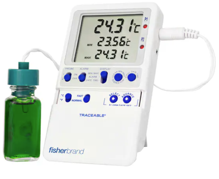 Fisherbrand Traceable Hi-Accuracy Refrigerator Thermometer 1 Bottle Probe, 15078215