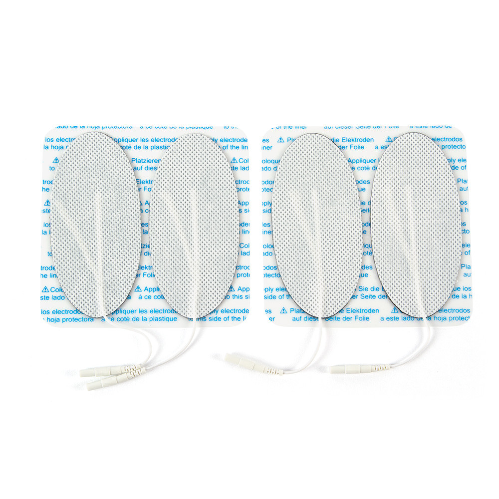 Self-Adhering Fabric Back Electrodes 2" X 4", Oval, 4/Pack