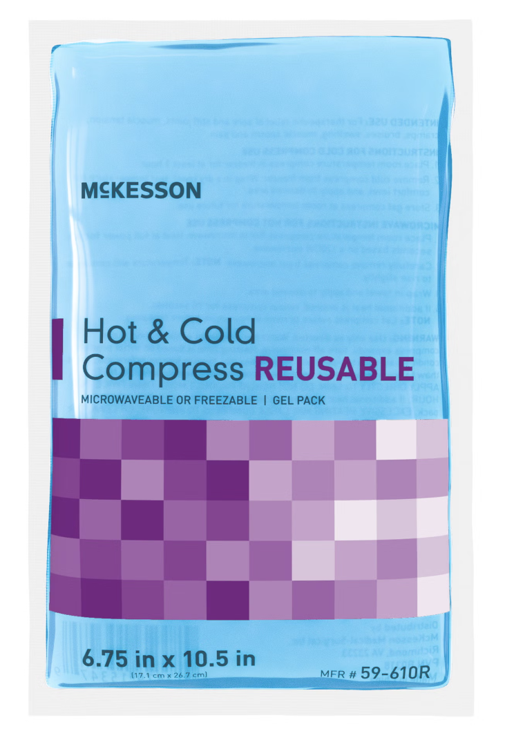 Hot / Cold Pack McKesson General Purpose Large 6-3/4 X 10-1/2 Inch Gel Reusable. 24/Case