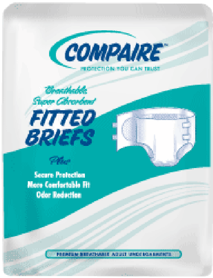 Adult Diapers Incontinence Briefs Medium, 100 Pack Case - for Men and Women  - Quilted Moisture and Odor Lock - Light-Moderate Absorbency, Secure Fit