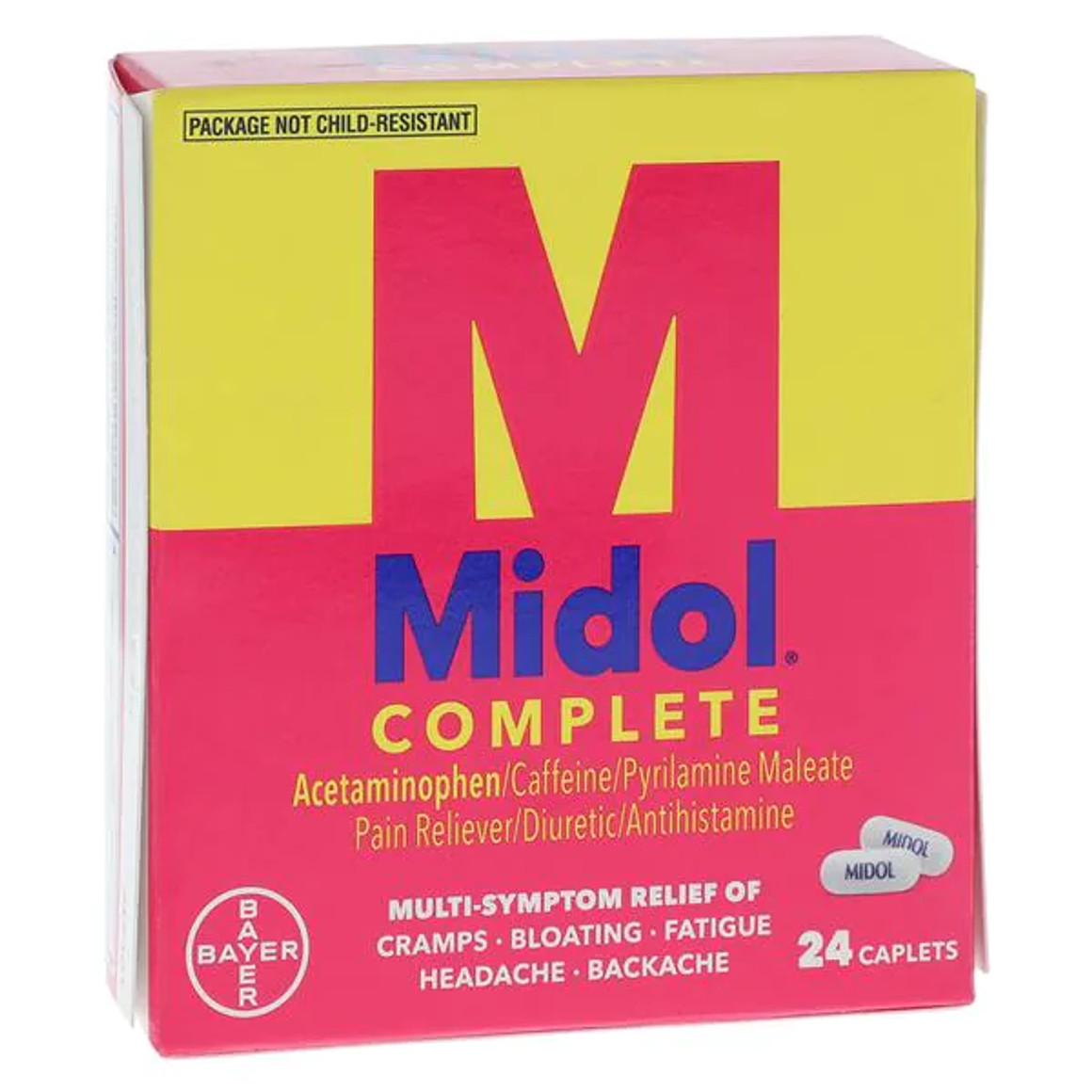 Midol Complete Menstrual Caplets, Max Strength 24/bt