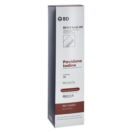 BD E-Z Scrub Preoperative Surgical Scrub Brush with Povidone-Iodine