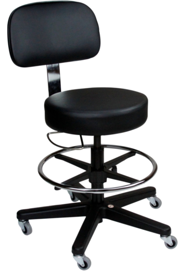 Millennium Backrest Laboratory Stool With Glides