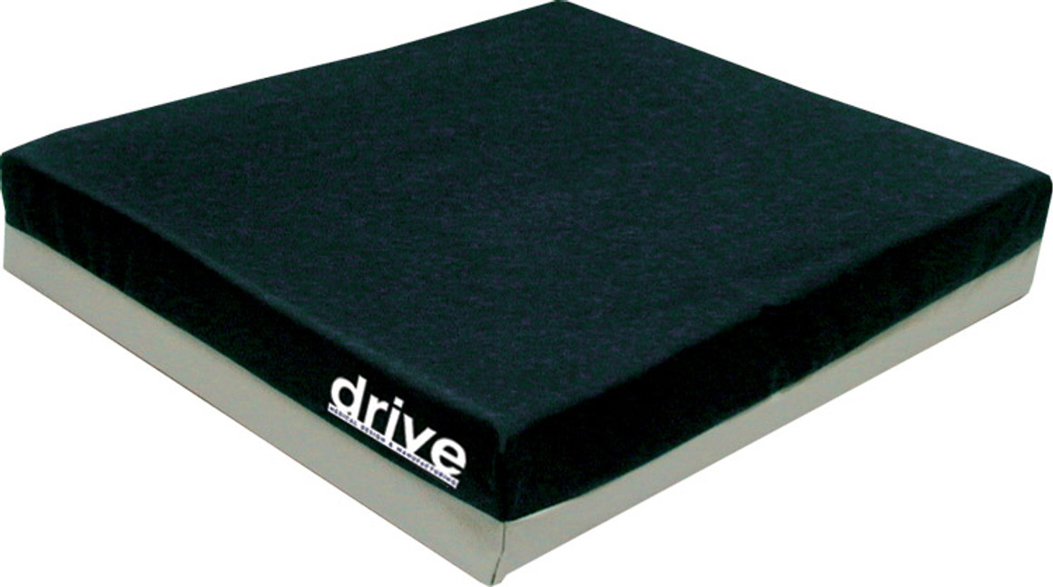 Drive Medical 16 in. x 16 in. Titanium Gel/Foam Wheelchair Cushion