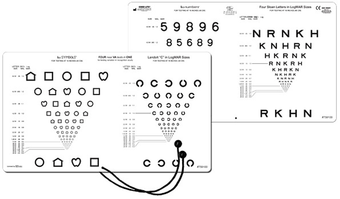 Perception Test 41 Near Vision Chart Medex Supply