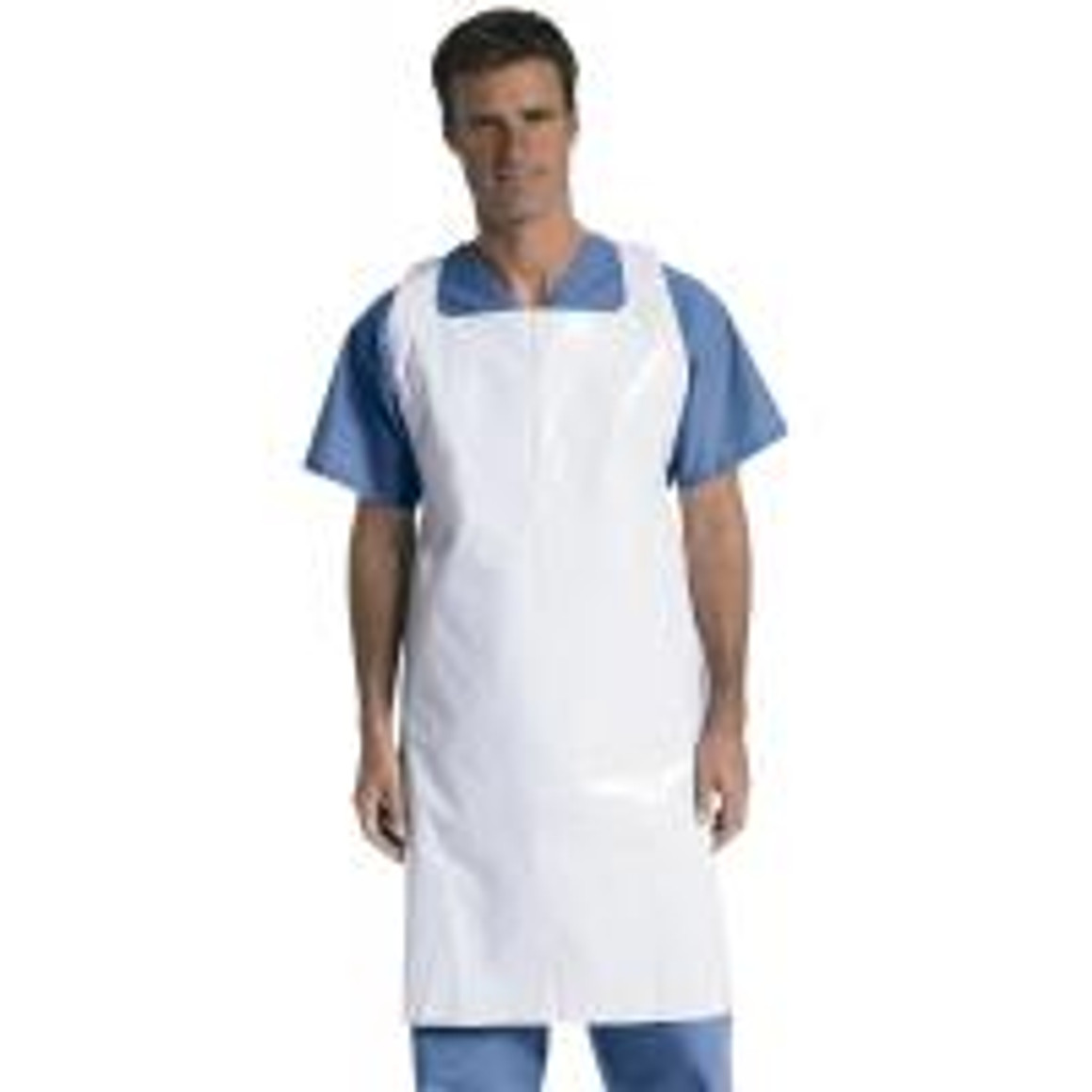 disposable aprons  LDPE white blocked 25 µm L 750 mm H 1500 mm