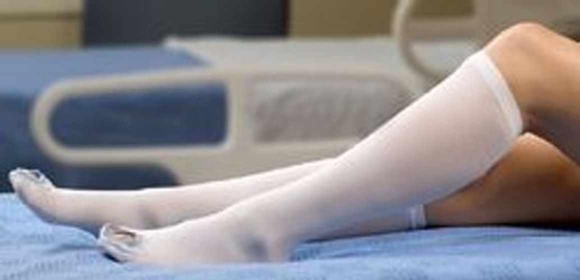 Anti-embolism Stockings McKesson Knee High Large / Long White Inspection Toe