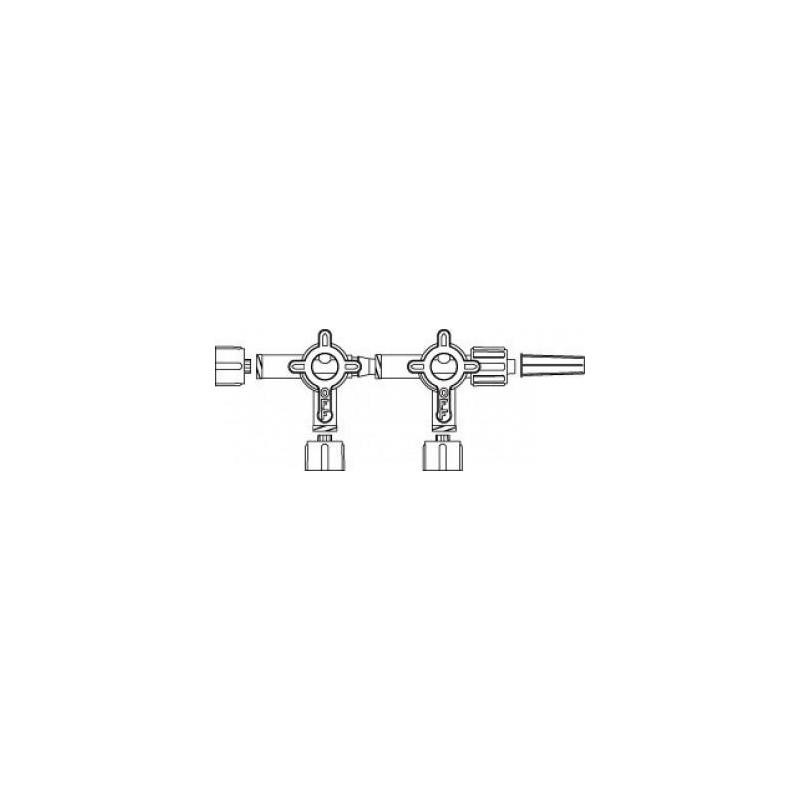 Medex Two gang, 4-way Hi-Flo Stopcocks with Swivel Male Luer lock