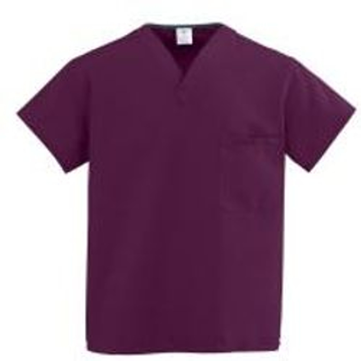 ComfortEase Unisex Reversible V-Neck 3XL Wine Scrub Top with 2 Pockets