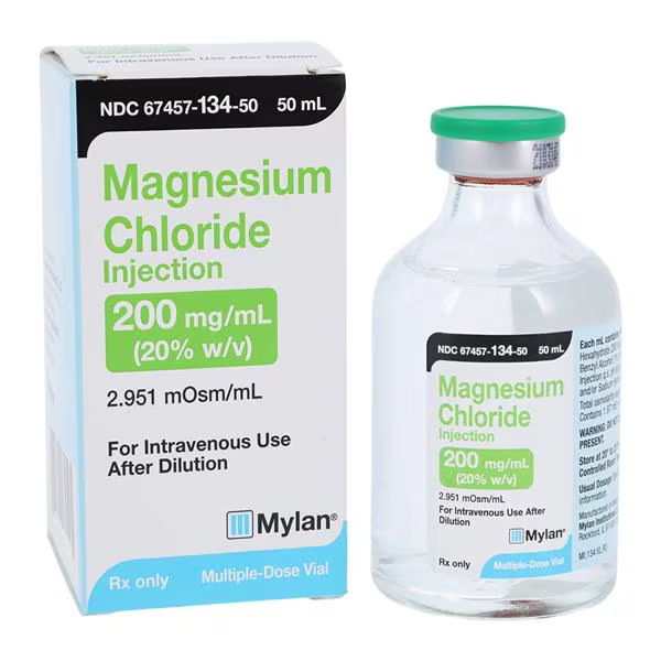 Magnesium Chloride IV Inj Sol MDV 200mg/mL 50mL Sterile Ea