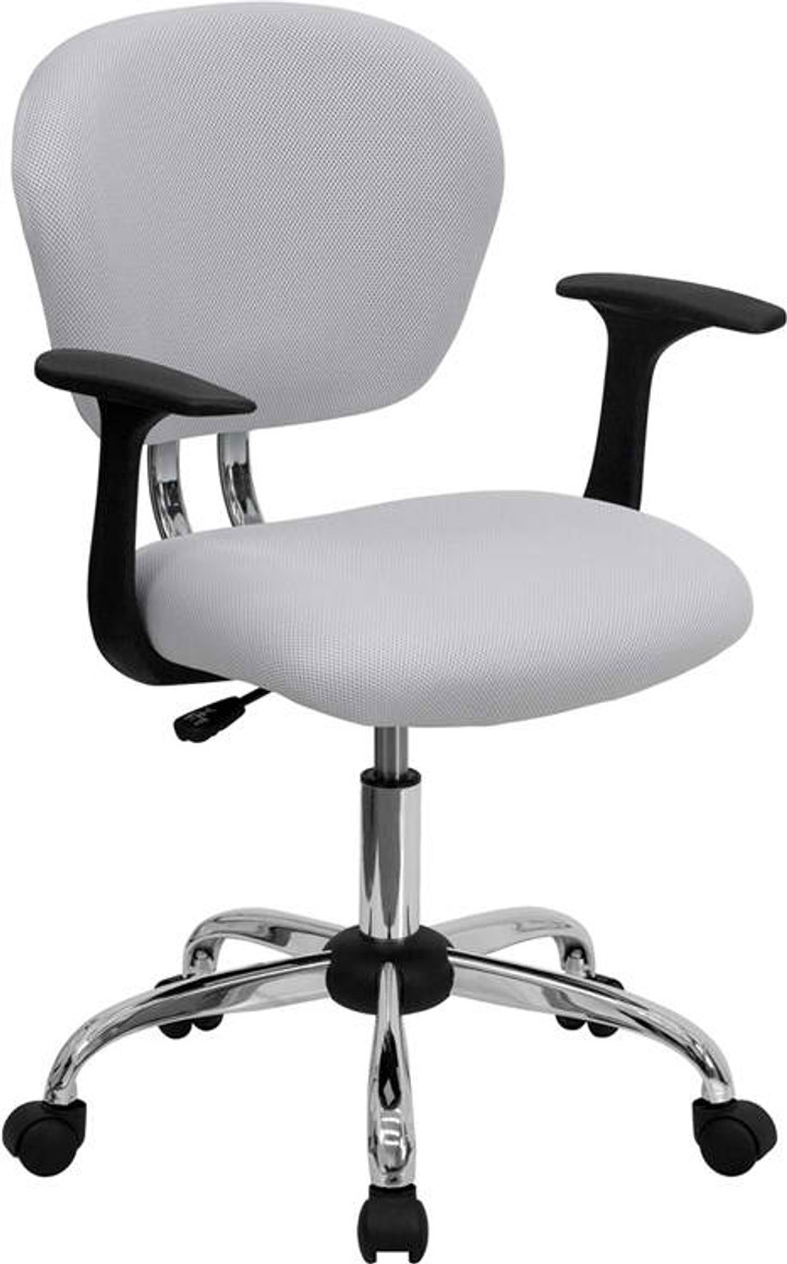 Flash Furniture H-2376-F-WHT-ARMS-GG