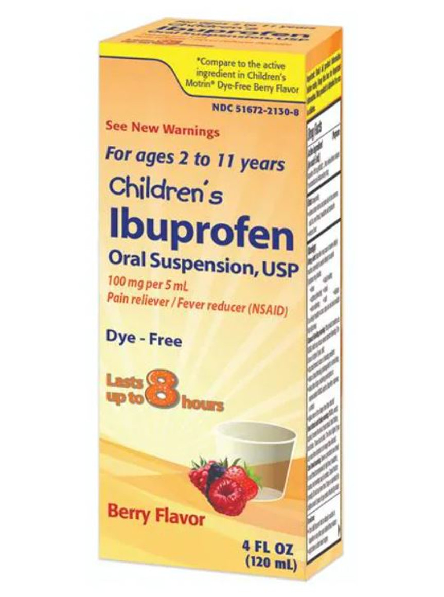 Ibuprofen 100mg/5mL Children Oral Syrup Blue Raspberry 4oz/Bottle