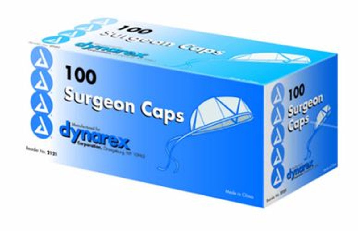 Dynarex Disposable Surgeon's O.R. Cap, Garrison Style, Blue, 500/cs