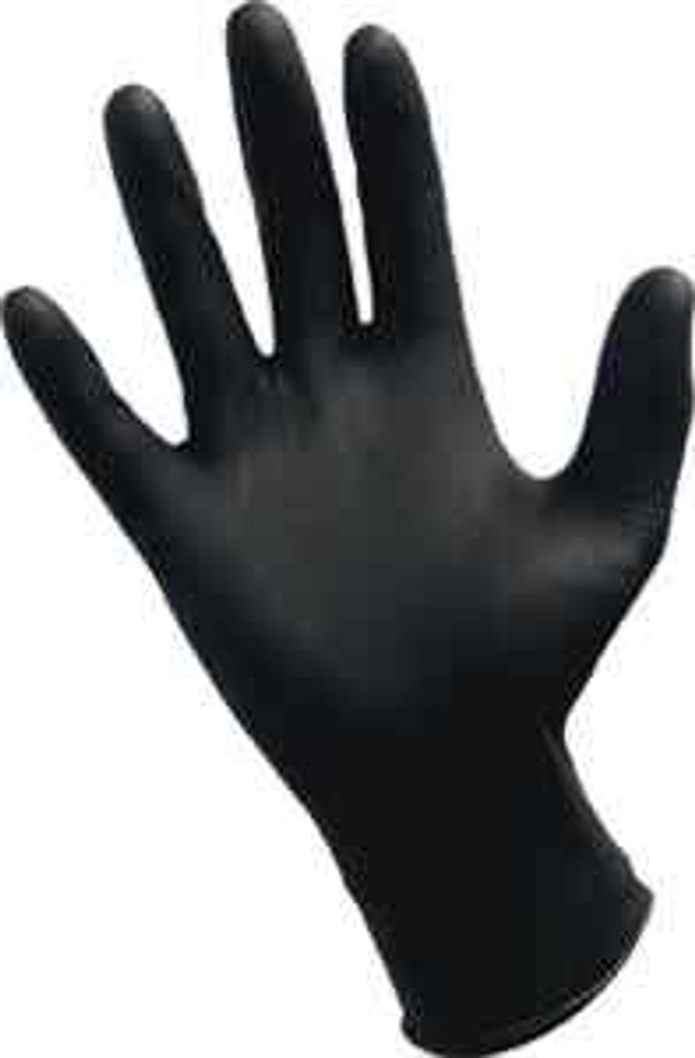 Dynarex Black Nitrile Exam Glove, (nonlatex) Powder Free XXL, Black