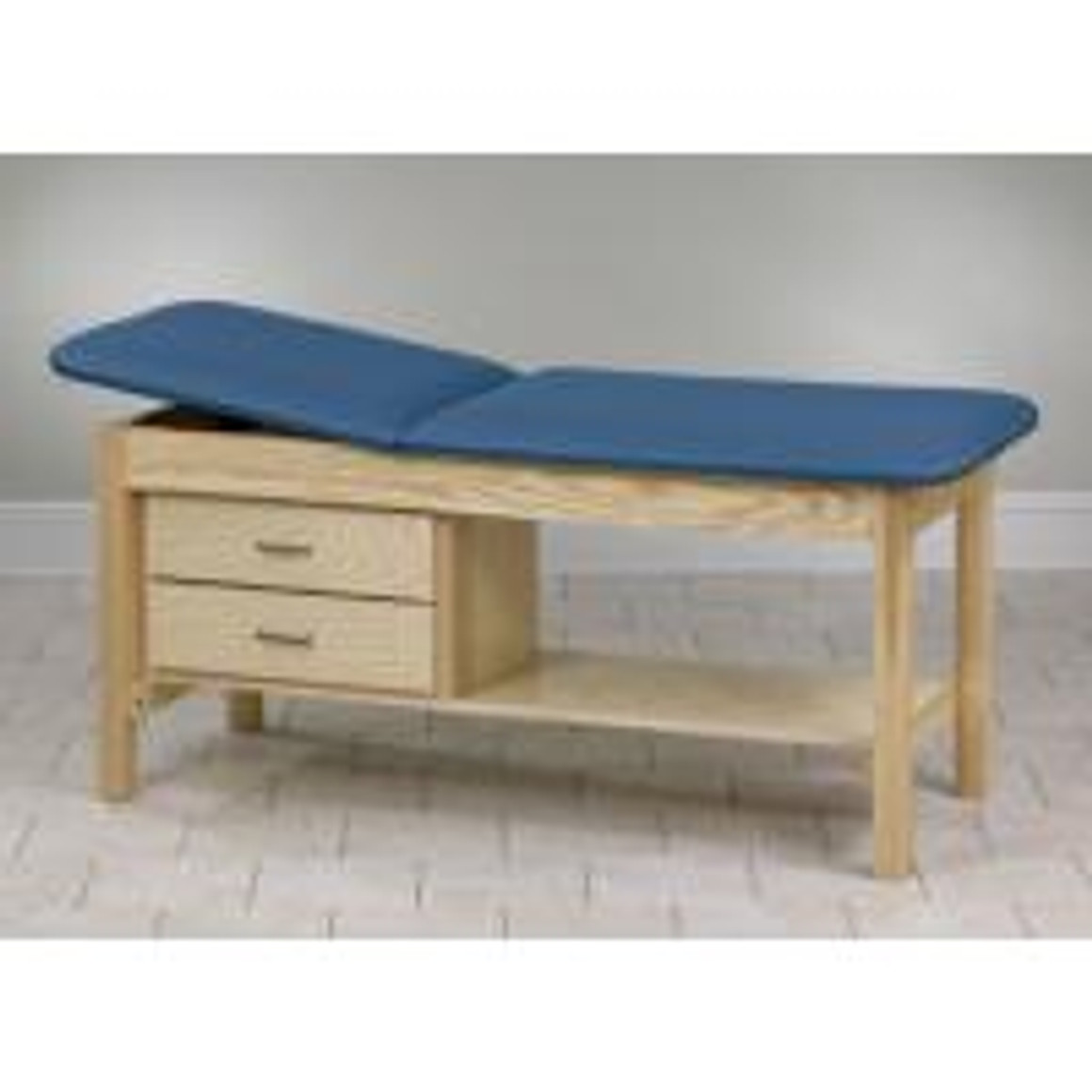 Clinton ETA Classic Series Straight Line 2 Drawer Treatment Table, 30" Wide, Slate Blue