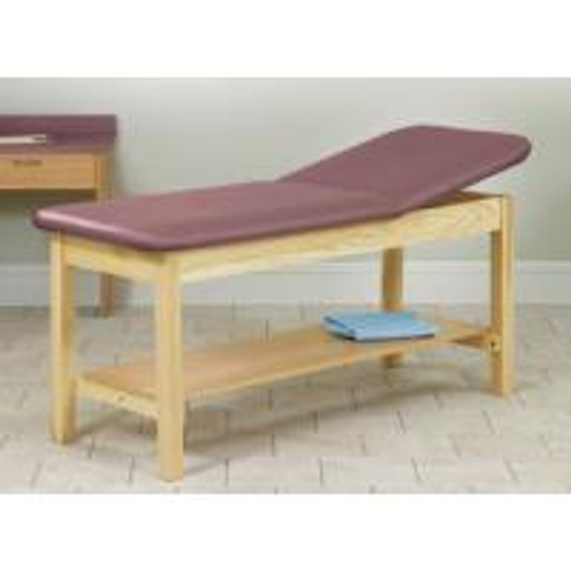Clinton ETA Classic Series Straight Line Treatment Table with Shelf, 30" Wide, Dove Gray