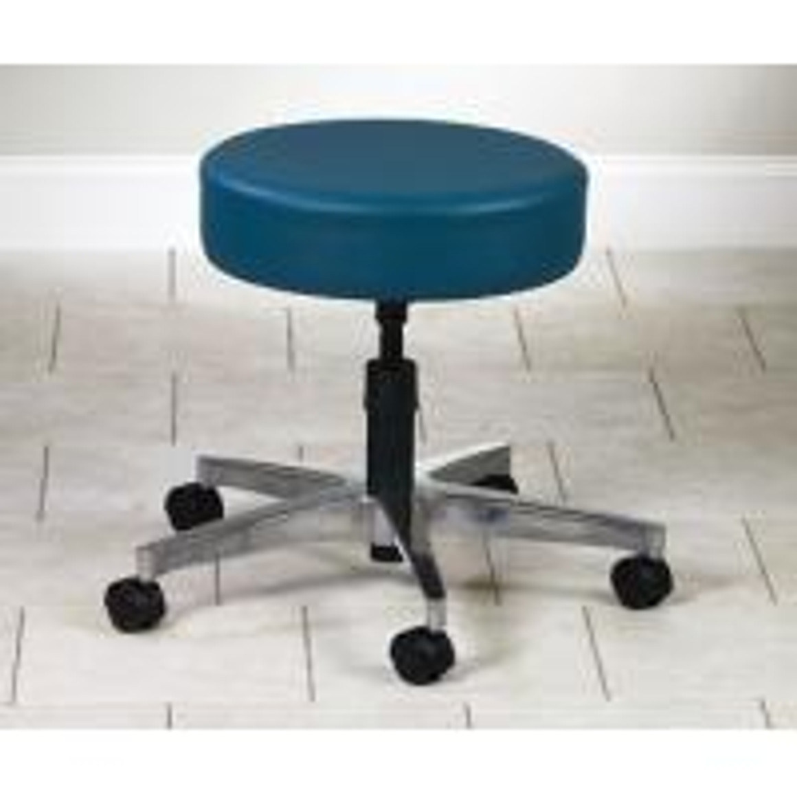 Clinton Mid-Series 5-Leg Spin-Lift Stool, Aluminum Base, Viscaya Palm