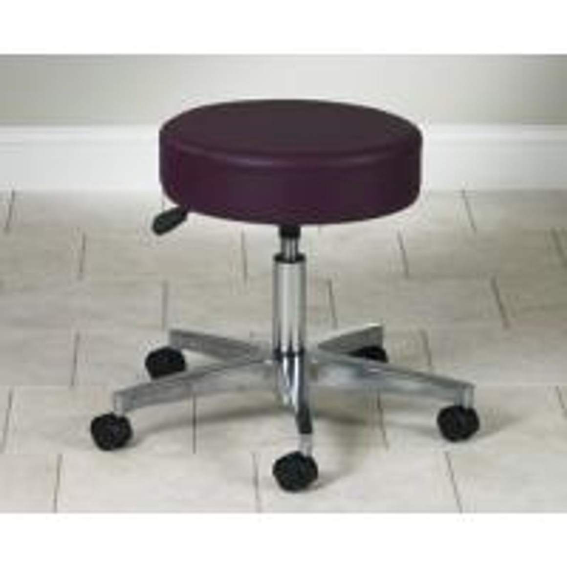 Clinton Mid-Series 5-Leg Pneumatic Stool, Aluminum Base, Clamshell