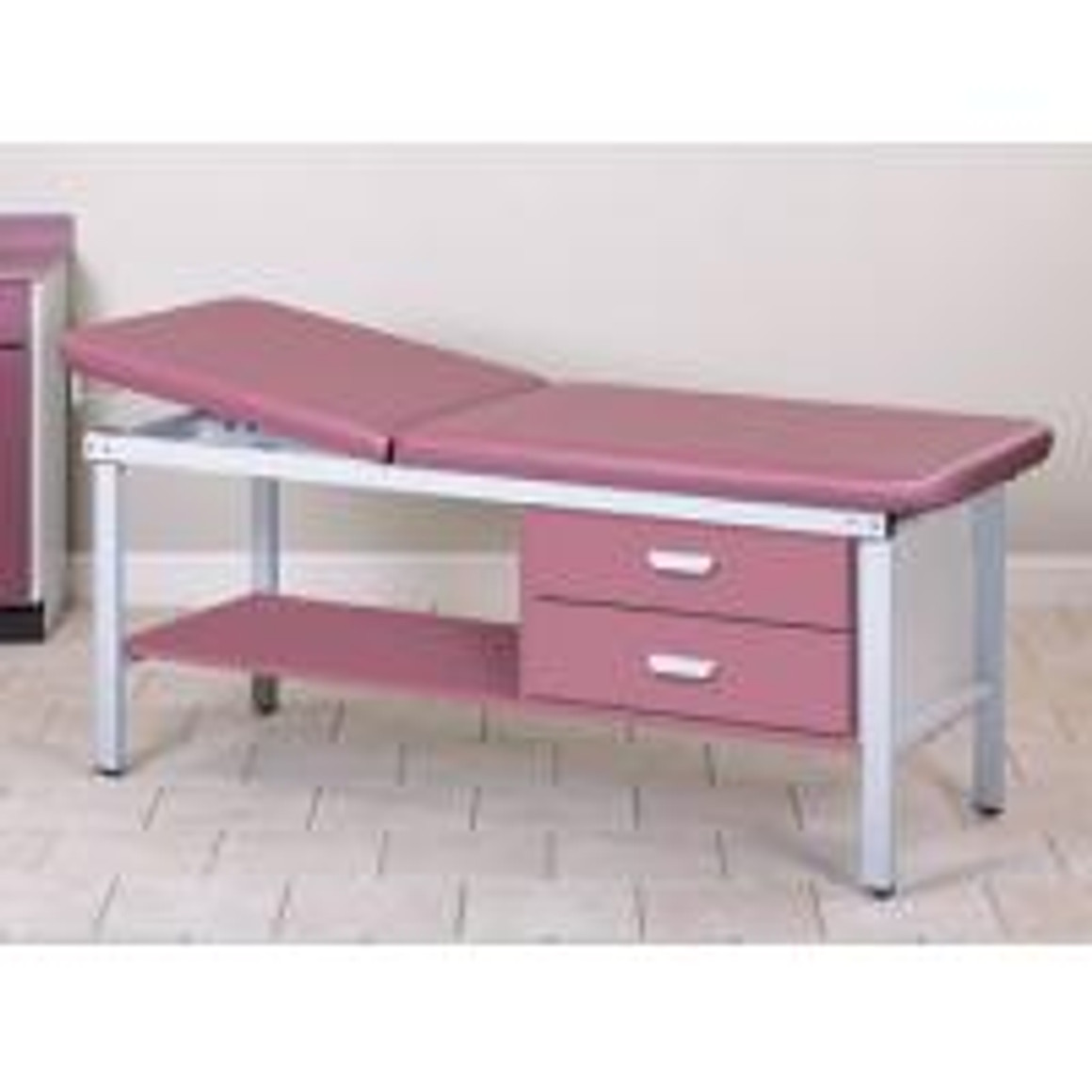 Clinton ETA Alpha Series Straight Line 2 Drawer Treatment Table, 27" Wide, Clamshell