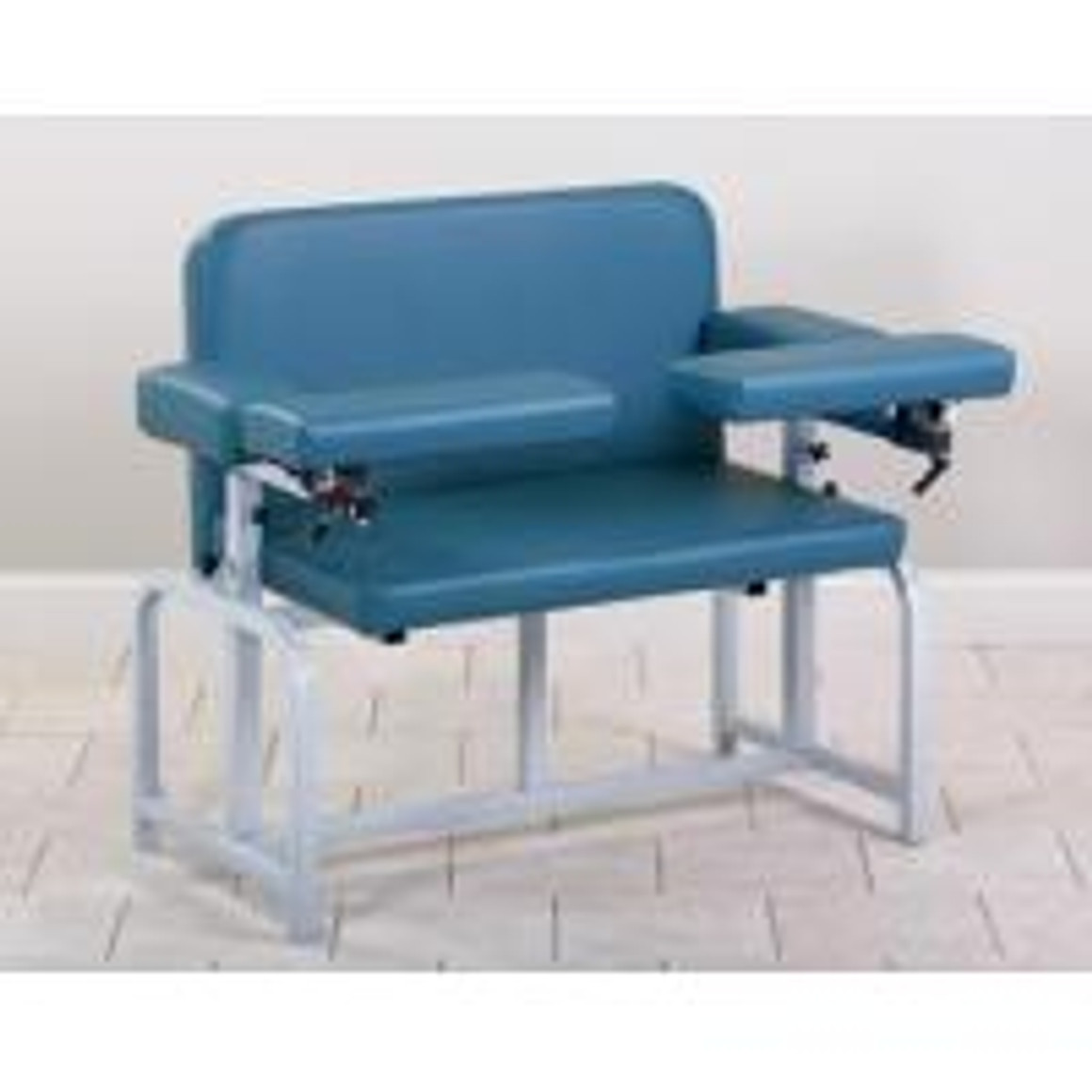 Clinton Bariatric Blood Drawing Chair with Flip-Arms, Aubergine