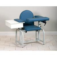 Clinton Lab X Series Blood Drawing Chair with Flip-Arm and Drawer, Black