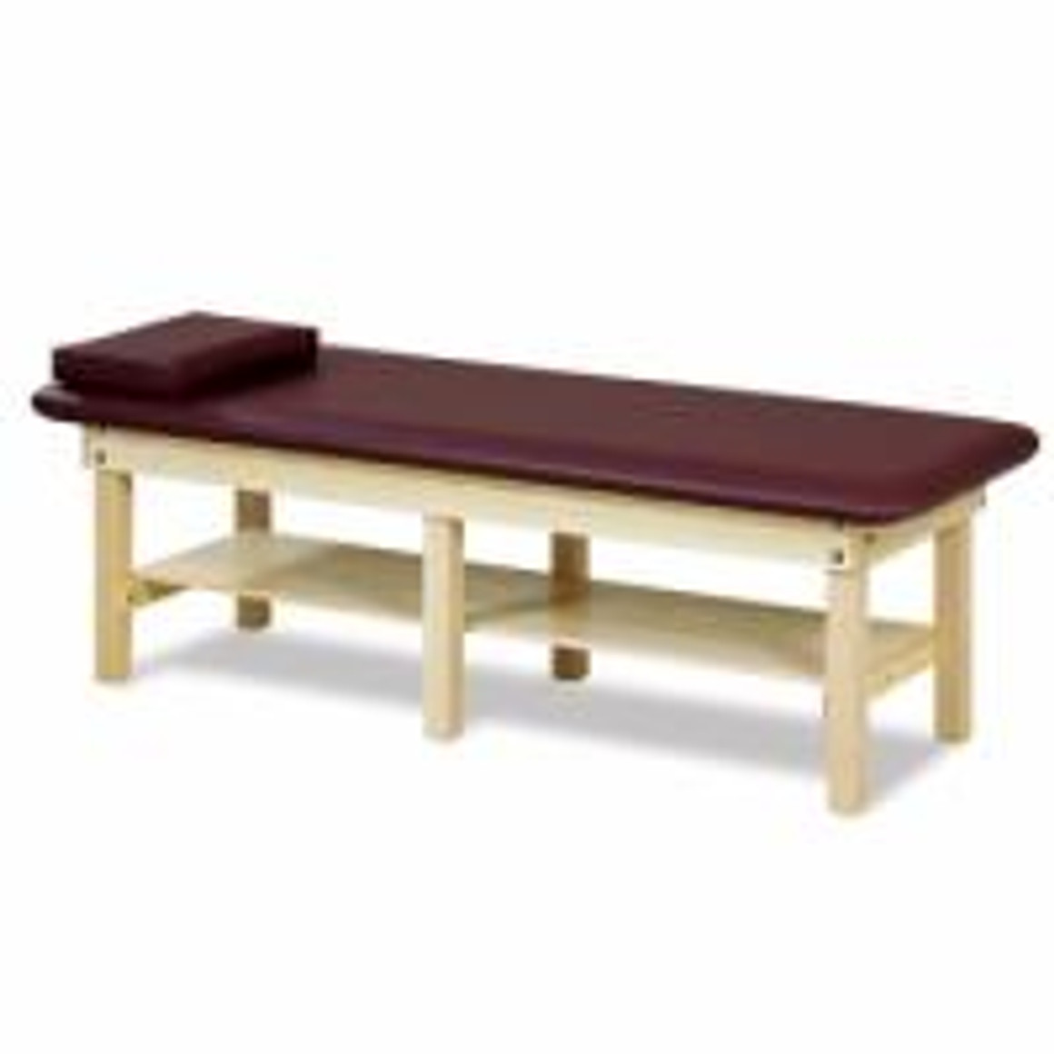 Clinton Low Height Bariatrics H-Brace Treatment Table, 26" High, Burgundy