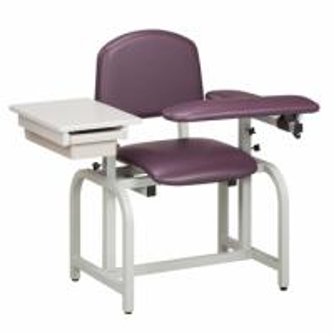Clinton Lab X Series Blood Drawing Chair w/Padded Flip-Arm and Drawer Royal Blue