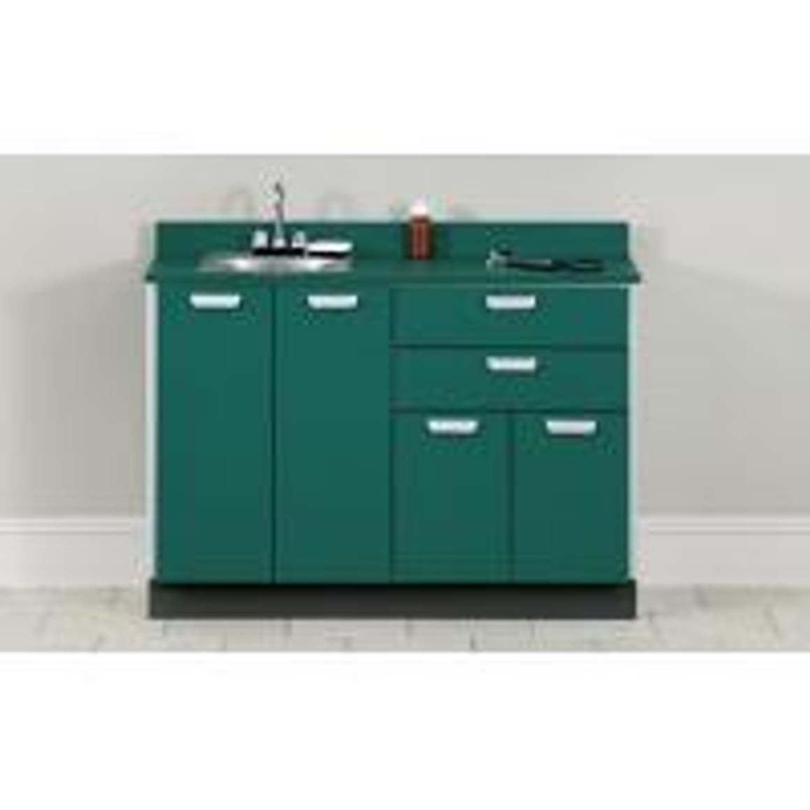 Clinton Base Cabinet with 4 Doors and 2 Drawers, 48" Long, Fossil