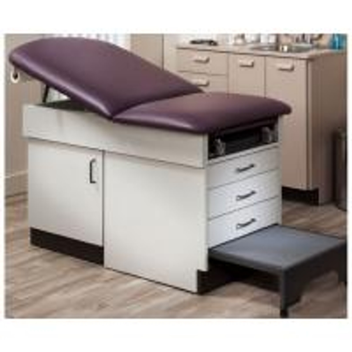 Clinton Family Practice Table with Step Stool, Allspice