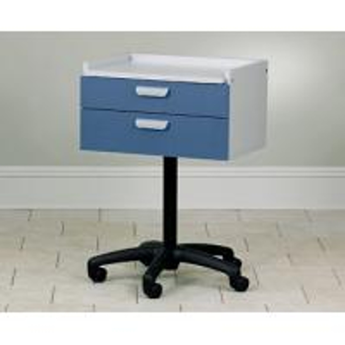 Clinton Mobile Equipment Cart with 2 Drawers, Gray